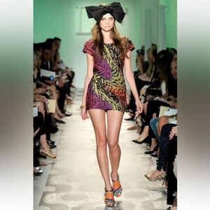 Diane Von Furstenberg Multicolor Mini Dress